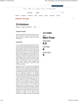 Zimbabwe | Freedom House