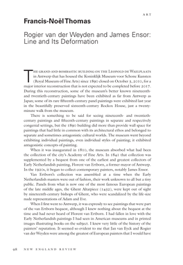 Francis-Noël Thomas Rogier Van Der Weyden and James Ensor: Line and Its Deformation