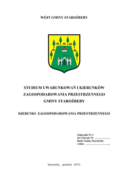 Studium Gm. Staroźreby Zmiana Dla Dz. Nr Ewid. 139 W M. Dąbrusk