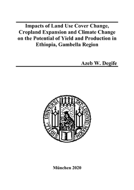 Impacts of Land Use Cover Change,Cropland Expansion And