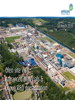 Olen Site Visit, Advanced Materials & Group R&D Presentation