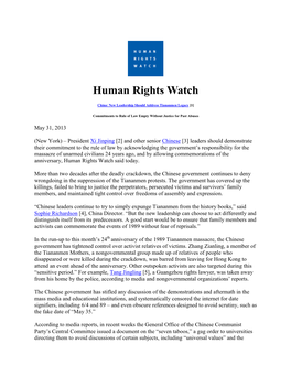 Human Rights Watch