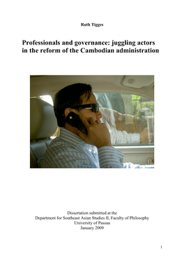 Juggling Actors in the Reform of the Cambodian Administration