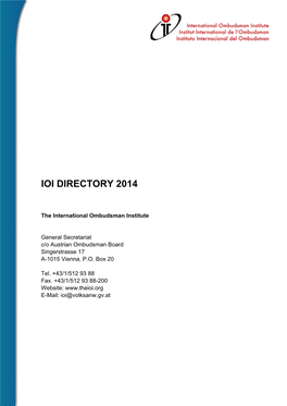 Ioi Directory 2014