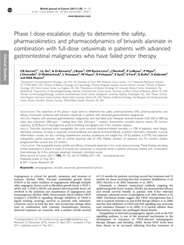 Phase I Dose-Escalation Study to Determine the Safety