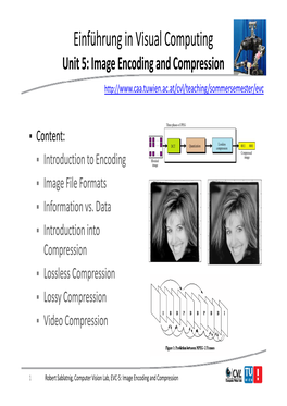 Einführung in Visual Computing Unit 5: Image Encoding and Compression