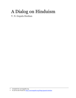 A Dialog on Hinduism V