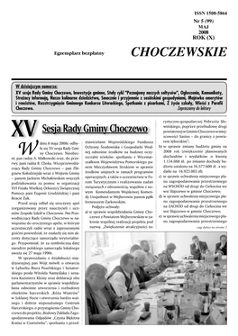 Wieści Choczewskie Nr 5 (99) MAJ 2008 ISSN 1508-5864S