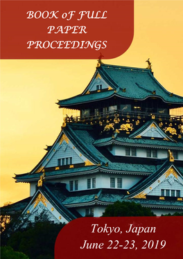 Tokyo, Japan June 22-23, 2019 ISBN: 978-602-6427-76-6