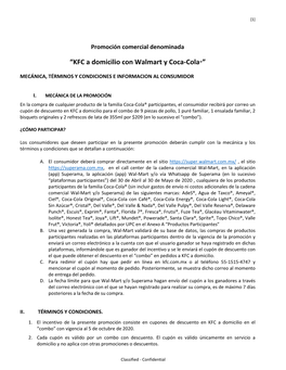 KFC a Domicilio Con Walmart Y Coca-Cola®”