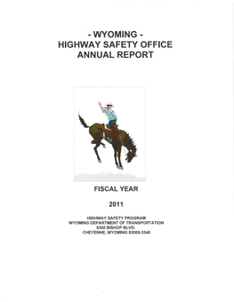 Wyoming Highway Safety Office Annual Report