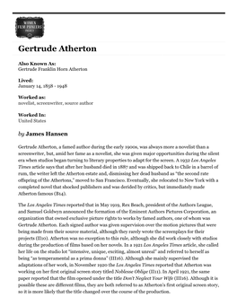 Gertrude Atherton