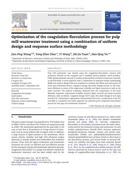 Optimization of the Coagulation-Flocculation Process For