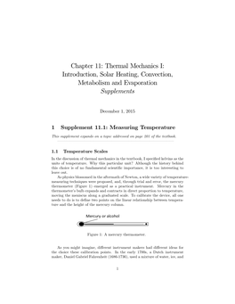 Thermal Mechanics I: Introduction, Solar Heating, Convection, Metabolism and Evaporation Supplements
