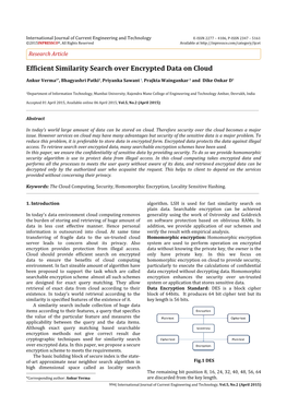 Efficient Similarity Search Over Encrypted Data on Cloud