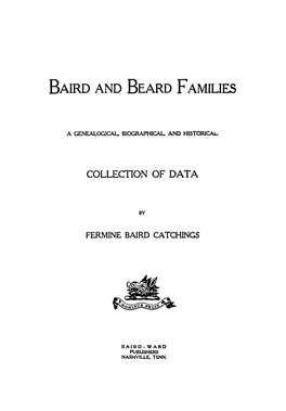 Baird and Beard Families