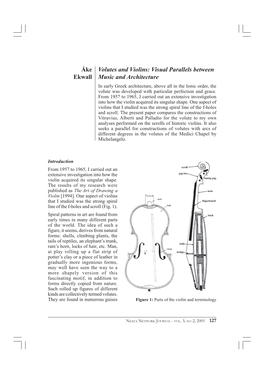 Åke Ekwall Volutes and Violins: Visual Parallels Between Music and Architecture