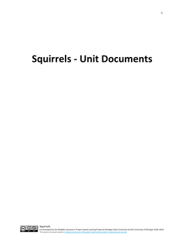 Squirrels - Unit Documents