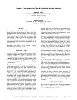 Hacking Experiment by Using USB Rubber Ducky Scripting