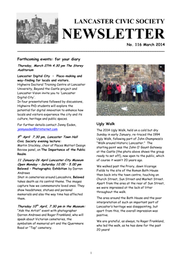 Newsletter 116 March 2014