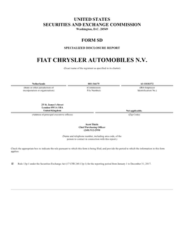 Fiat Chrysler Automobiles N.V