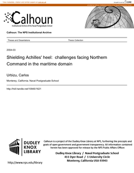 Challenges Facing Northern Command in the Maritime Domain