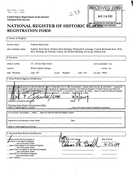 National Register of Historic Registration Form 22