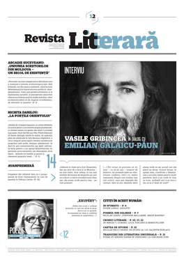 Revista PUBLICAȚIE DE LITERATURĂ ȘI DIALOG CULTURAL