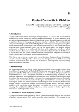 Contact Dermatitis in Children