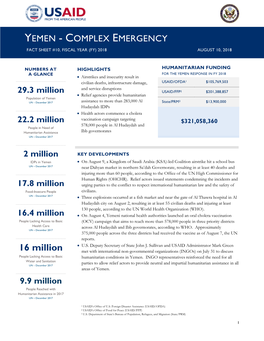 Yemen Complex Emergency Fact Sheet