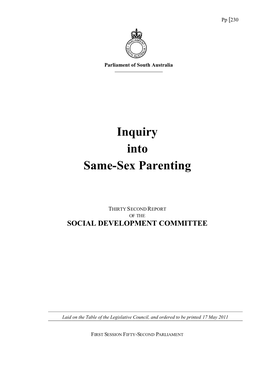 Inquiry Into Same-Sex Parenting