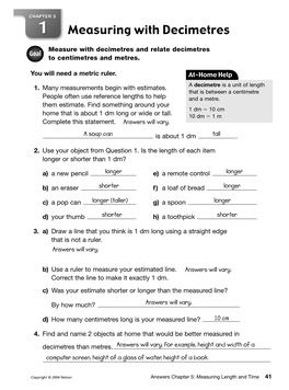 Measuring with Decimetres