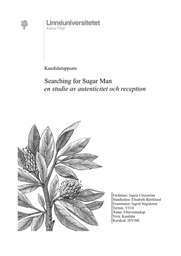 Searching for Sugar Man En Studie Av Autenticitet Och Reception