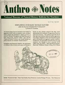 Anthro Notes : National Museum of Natural History Bulletin for Teachers