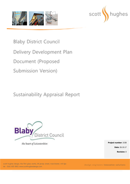 Local Plan Sustainability Appraisal Main Report