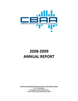 2008-2009 Annual Report