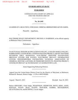 USCA4 Appeal: 20-1495 Doc: 91 Filed: 06/24/2021 Pg: 1 of 76