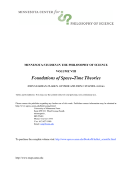Foundations of Space–Time Theories