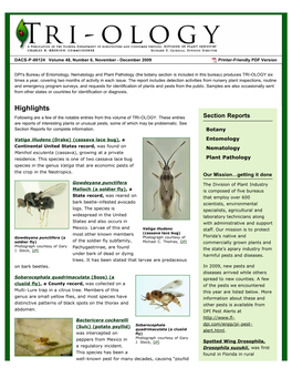 FDACS DPI Tri-Ology Volume 48, Number 6, November