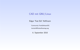 CAD Mit GNU/Linux