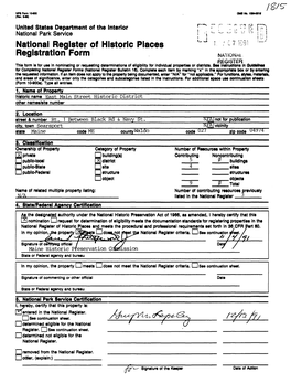 National Register of Historic Places Continuation Sheet