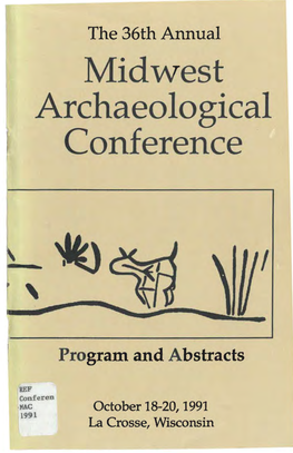 1991 Midwest Archaeological Conference Program
