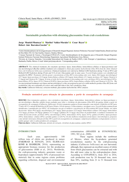 Sustainable Production with Obtaining Glucosamine from Crab Exoskeletons