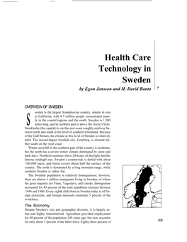 Health Care Technology and Its Assessment in Eight Countries