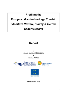 Profiling the European Heritage Garden Tourist