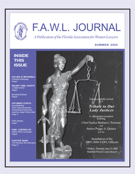 F.A.W.L. JOURNAL a Publication of the Florida Association for Women Lawyers