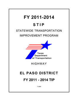 Fy 2011-2014 Stip Statewide Transportation Improvement Program