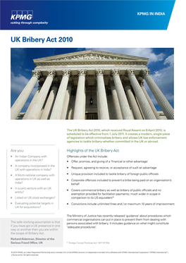 UK Bribery Act 2010