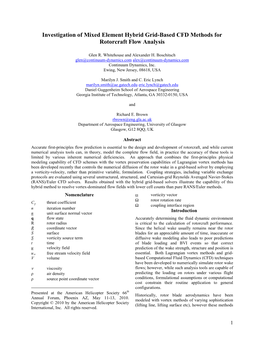 Investigation of Mixed Element Hybrid Grid-Based CFD Methods for Rotorcraft Flow Analysis