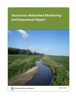 Watonwan Watershed Monitoring and Assessment Report (Wq-Ws3-07020010B)
